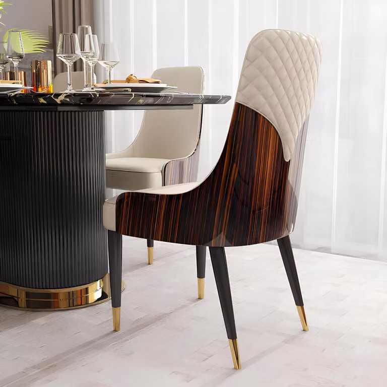 Moderne Holz Stühle Club Luxus Stoff Design Stuhl Lehnstuhl Sessel Polster