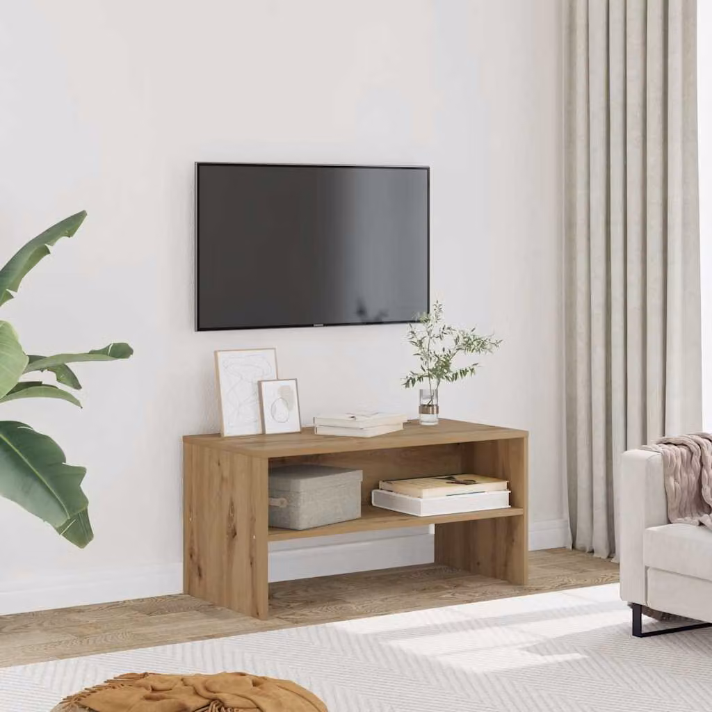 vidaXL Mobile Porta TV Rovere Artigianale Marrone L: 80 cm, P: 40 cm, H: 40 cm