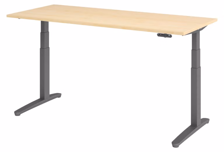 Scrivania elettrica bümö XBHM - Decorazione: acero, struttura: grafite, dimensioni: 180 x 80 cm