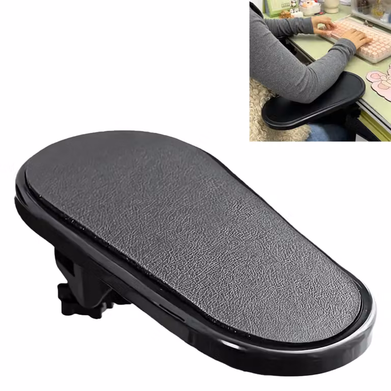 Supporto per polso regolabile per scrivania, colore nero
