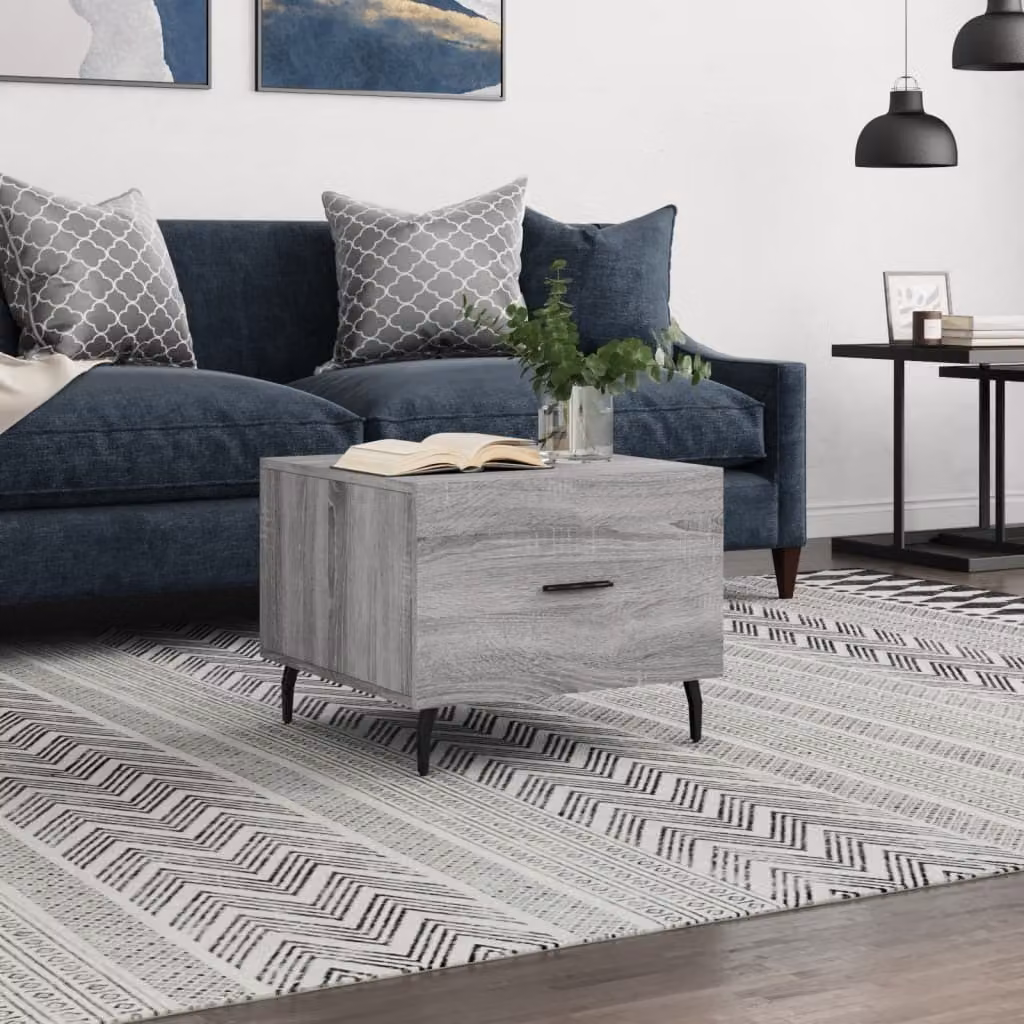 Maison Exclusive - Tavolino grigio Sonoma 50x50x40 cm Materiale ligneo