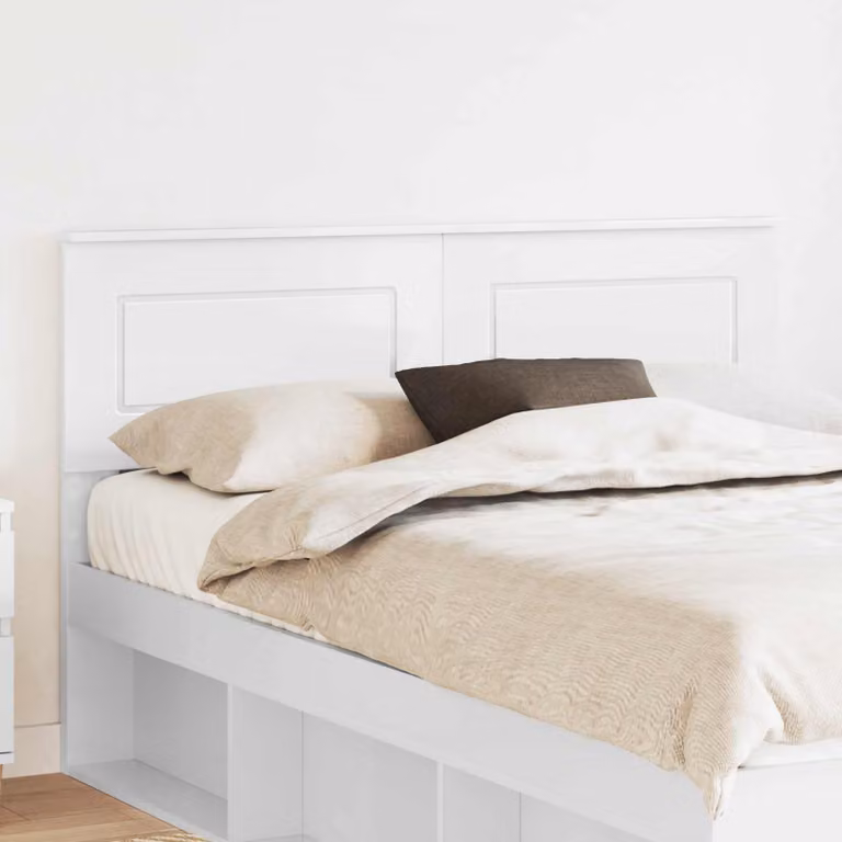 Testiera per letto moderna vidaXL in legno ingegnerizzato bianco