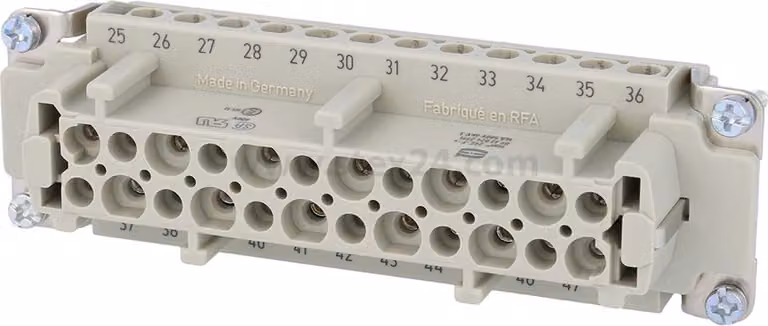 HARTING Han 24E Inserto femmina (F) Connessione a vite, 24 poli + PE 500 V, 16 A - 1 pezzo
