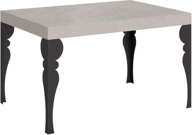 Tavolo da pranzo allungabile Itamoby moderno in finitura cashmere e gambe antracite L/P/H: 140/400 x 90 x 75 cm