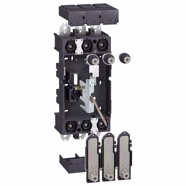 Set di piastre a innesto Schneider Electric 3P VigiComPact, accessori per interruttori automatici compatti ComPact NSX400/630, codice LV432540