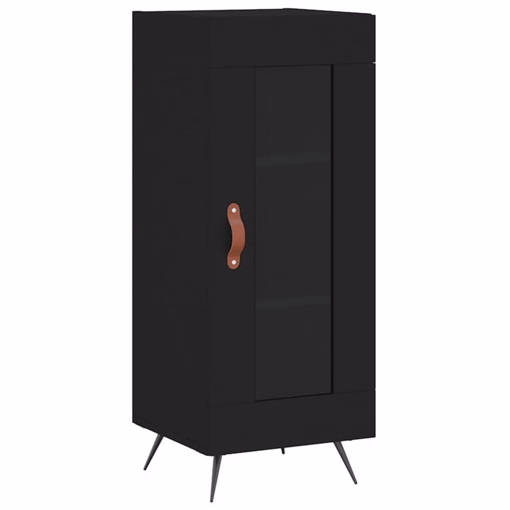 Credenza Nero 34,5x34x90 cm in Legno Multistrato