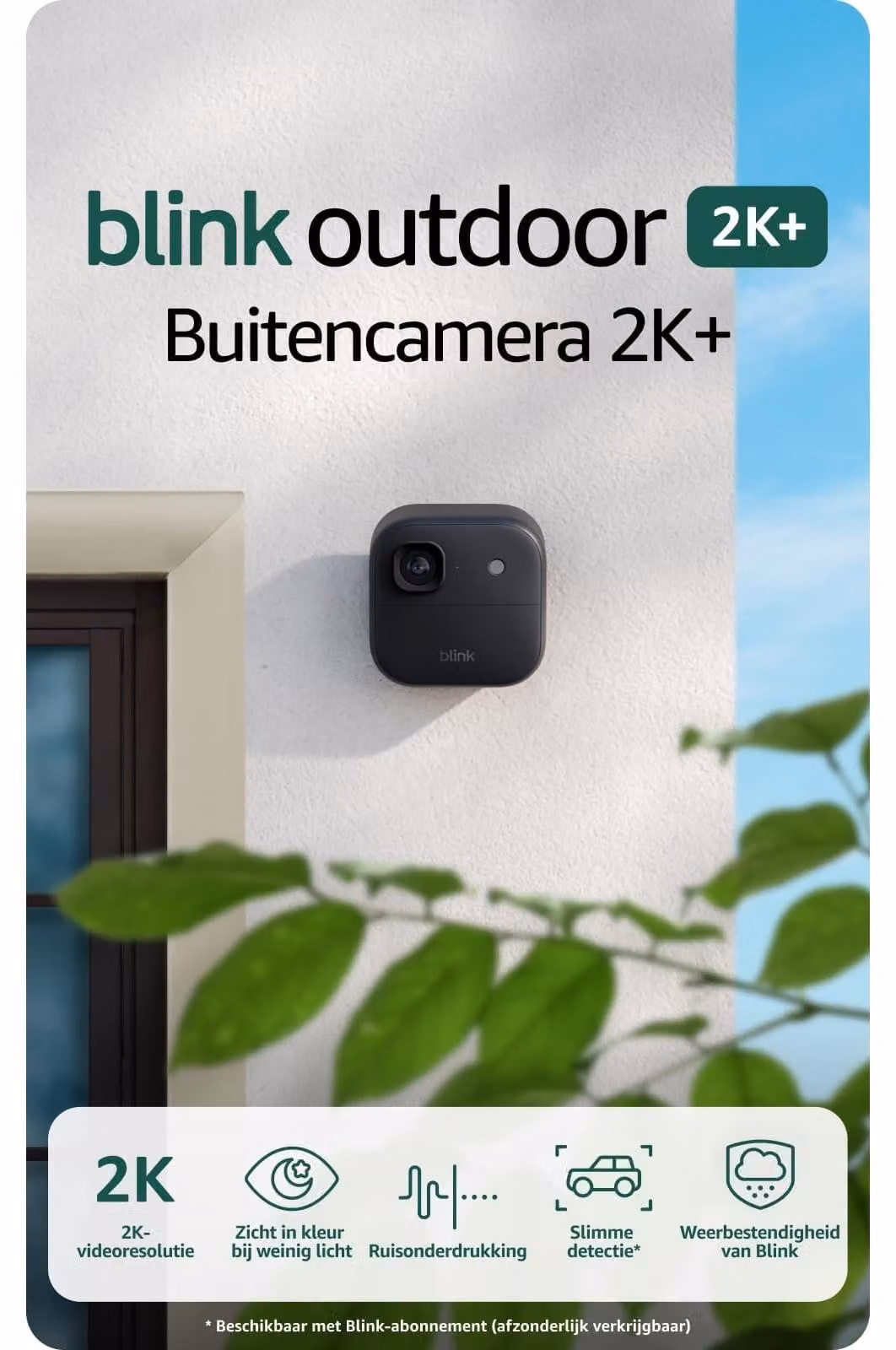 Telecamera di sicurezza esterna - 2K wireless - Zoom 4x - Audio bidirezionale - IP65 - Nero