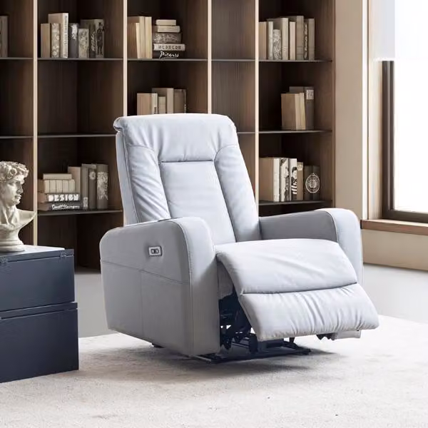 Exklusiver Weißer Sessel Wohnzimmer 1-Sitzer Textil Möbel Modernes Design