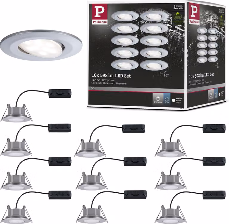 Paulmann Luce da incasso LED Calla basic set orientabile