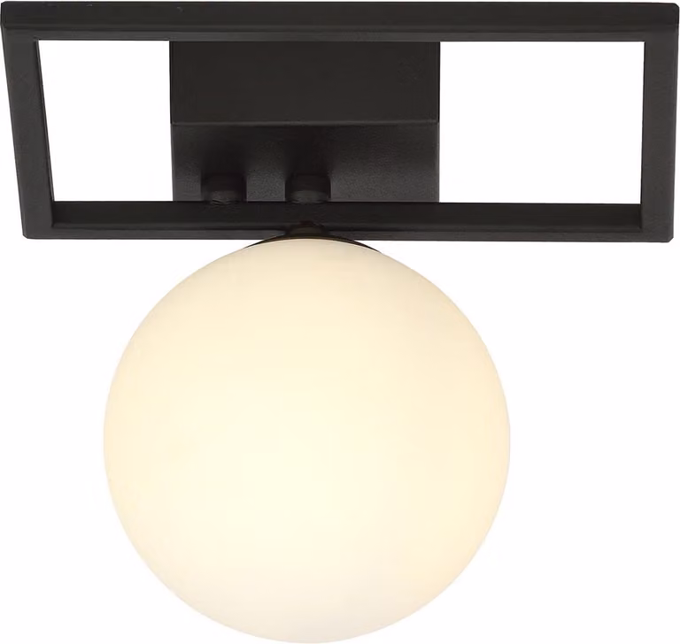 Lampada da soffitto Emibig 1xE14 40W IMAGO 1E NERO/OPAL 1130/1E