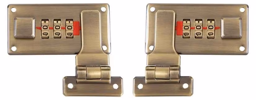 Set di 2 lucchetti a combinazione per valigie e scatole degli attrezzi
