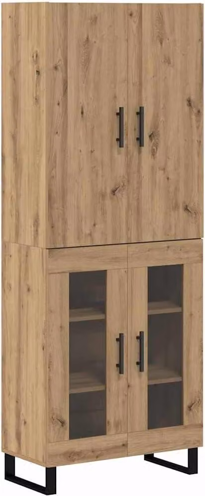 Credenza 2 pcs Rovere artigianale 69,5 x 34 x 180 cm