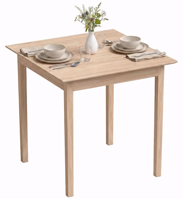 Tavolo da cucina, tavolo da pranzo, tavolo quadrato, design moderno, 75 cm x 75 cm x 76 cm, legno naturale