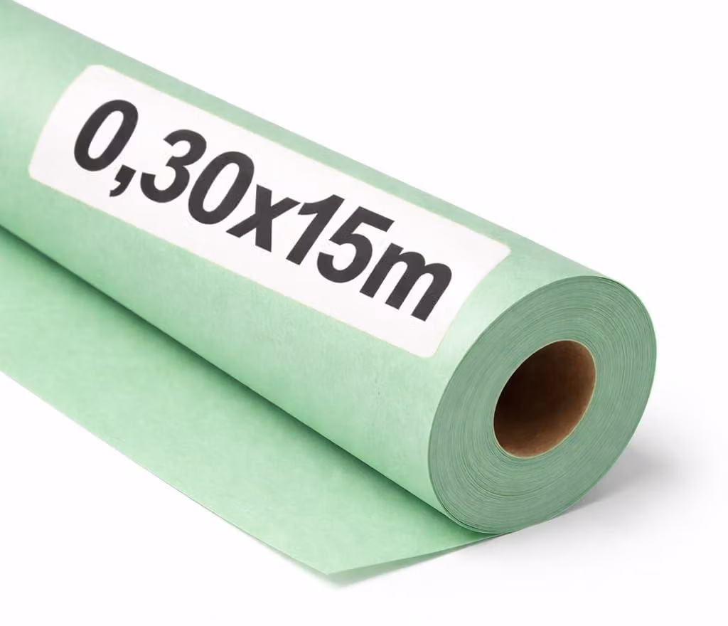Carta kraft color pastello verde, 3 rotoli da 0,60 x 15 metri
