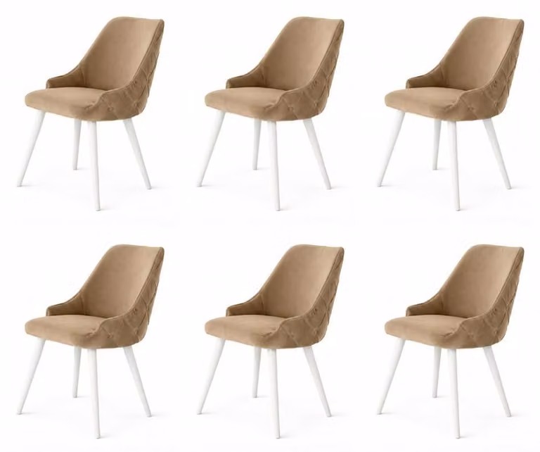 6 sedie, stile moderno, colore blu, comode, nuove, ideali per la sala da pranzo, confortevoli