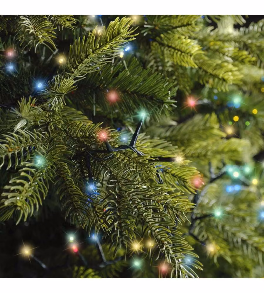 Luci di Natale 200 LED Multicolore Interno Esterno 9,95 m - Cavo Verde