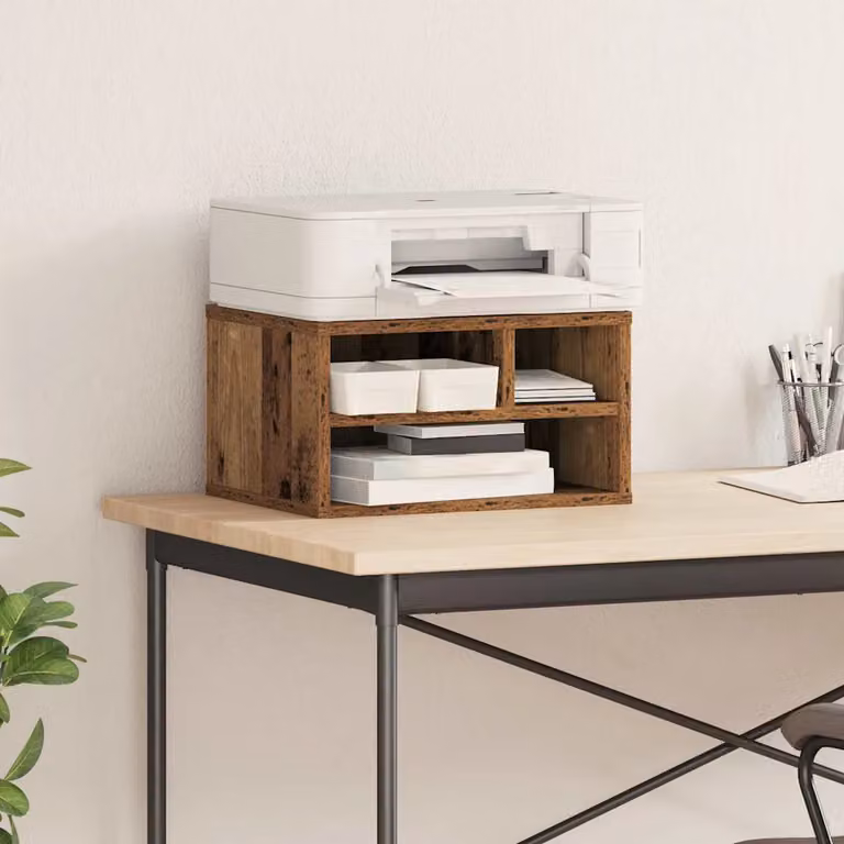 Supporto per stampante vidaXL in legno marrone, L 40 cm x P 32 cm x H 22,5 cm