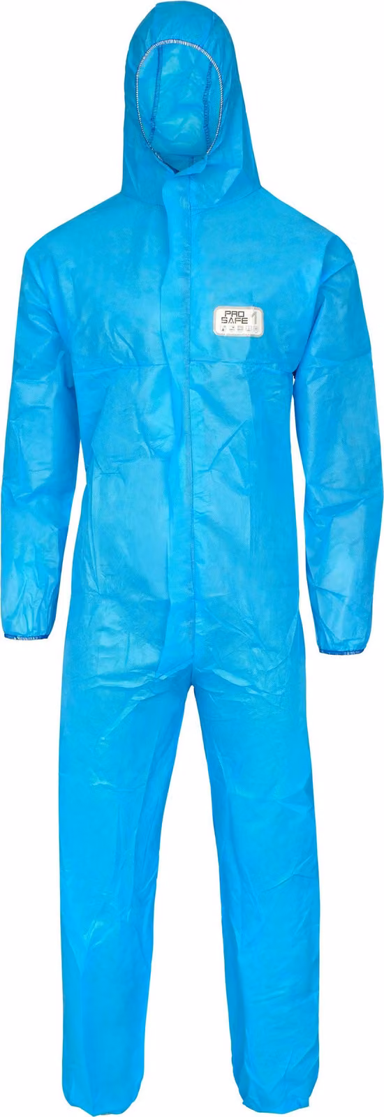 Tuta SMMS azzurra, taglia 3XL antistatica, con cappuccio CAT III, tipo 5+6