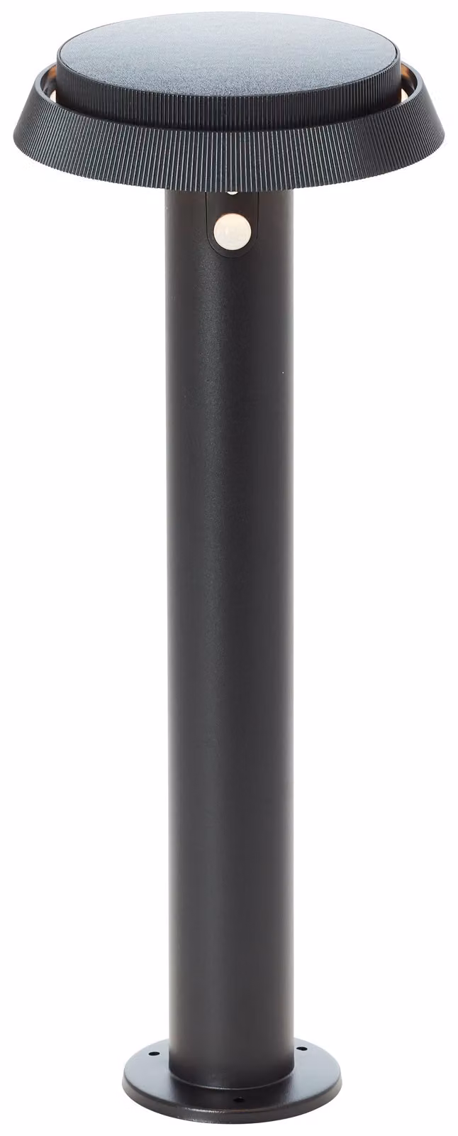 BRILLANTE battiscopa solare nero per esterni ALVERO | con rilevatore di movimento | 4W 500lm 3000K | metallo/plastica