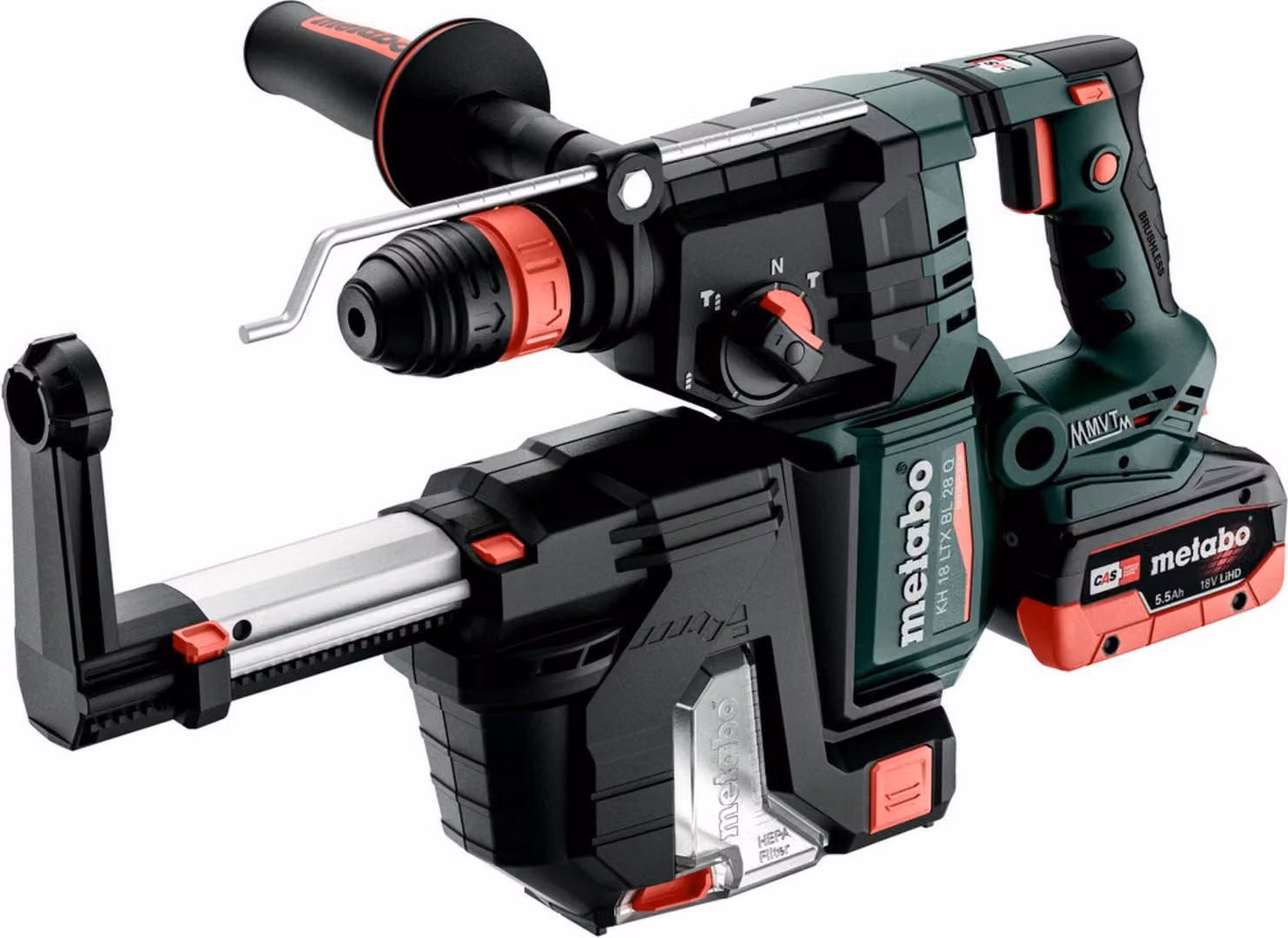 Metabo KH 18 LTX BL 28 Q Set ISA Akku-Hammer 18V Hammer, 2 Akkus und, Ladegerät