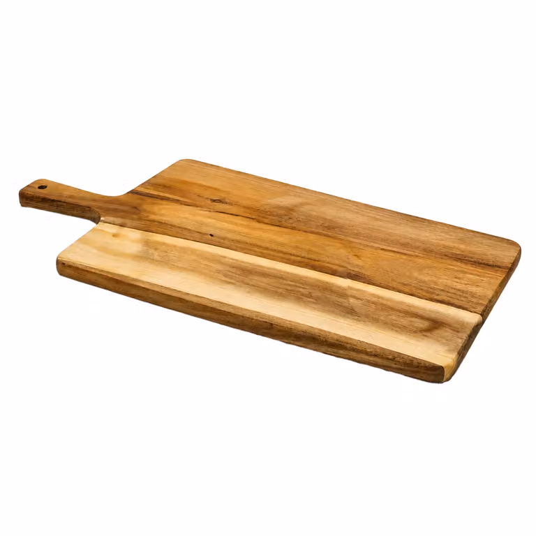 Tagliere Rettangolare con Manico Gusto Casa in Legno di Acacia Marrone