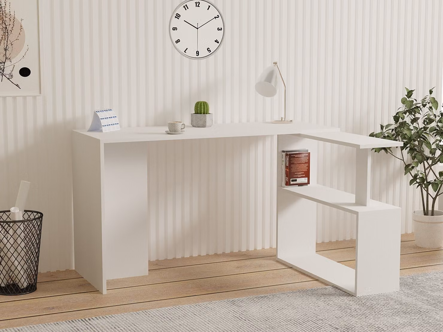 Skye Decor, Cayko- Cayko PUQ, bianco, tavolini da salotto, 73,8x130x50 cm, pannello truciolare rivestito al 100% in melamina