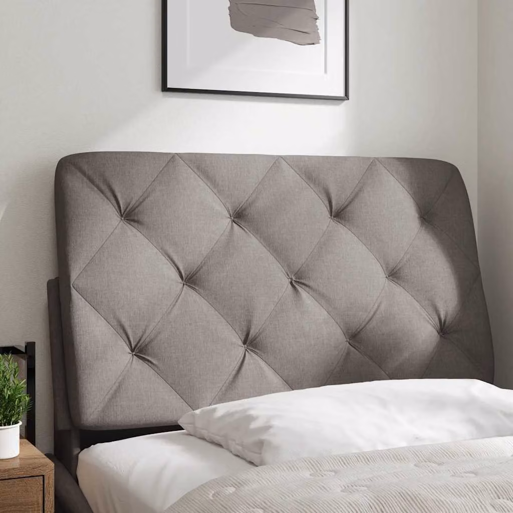 vidaXL Cuscino Testiera Tortora 90 cm in Tessuto