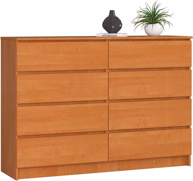 Cassettiera AKORD K140 Ontano 138 cm 8 cassetti 138x40x99 cm