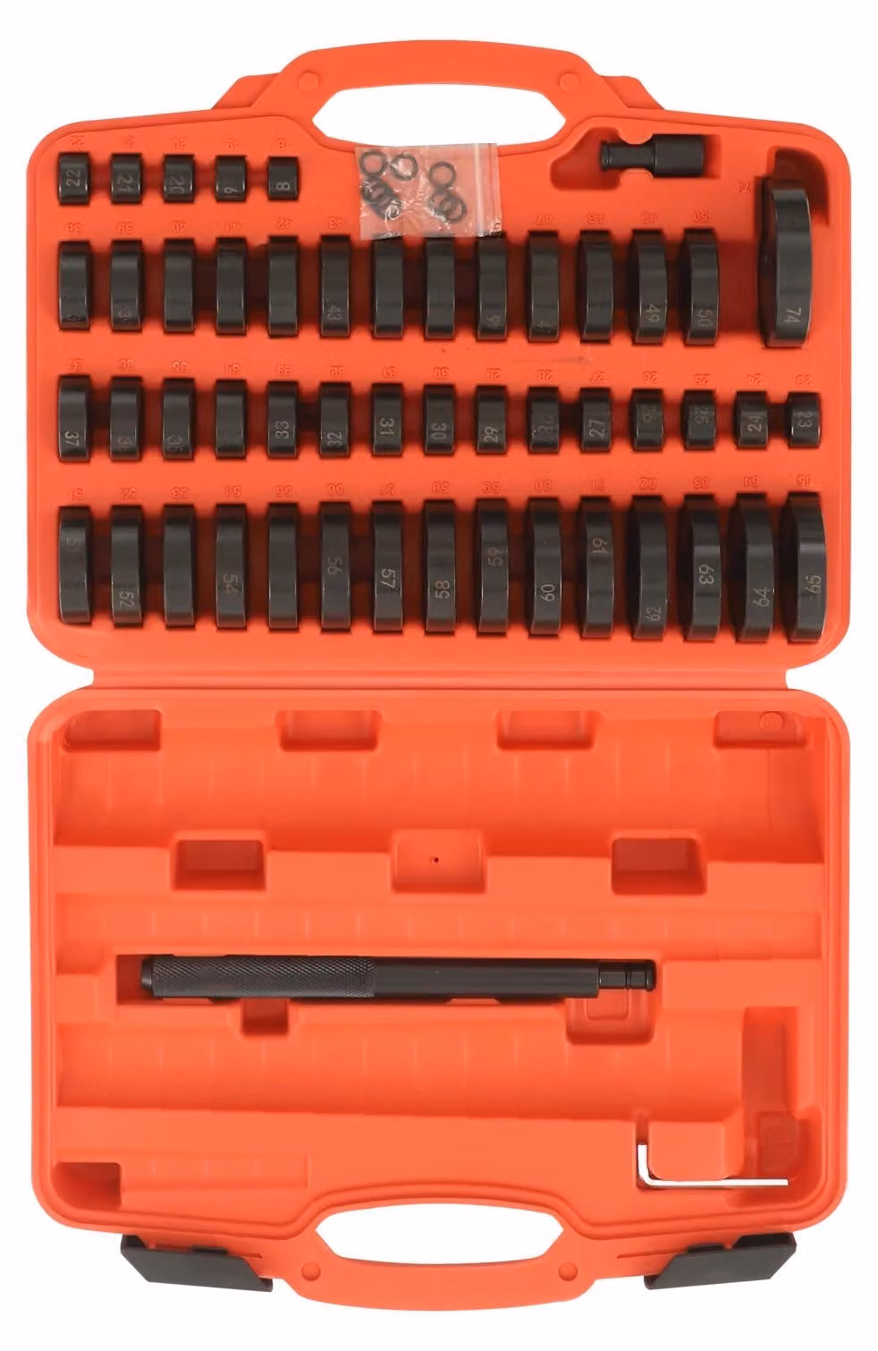 Kit di cuscinetti e guarnizioni, set di 51 utensili, design ergonomico, colore nero