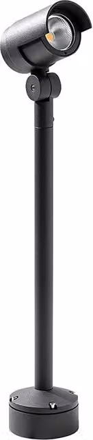 Proiettore LED KANA Rossini Group Orientabile 20W 3000K IP65 Antracite con Angolo 44°, Illuminazione Esterna per Parete e Giardino, Altezza: 58 cm