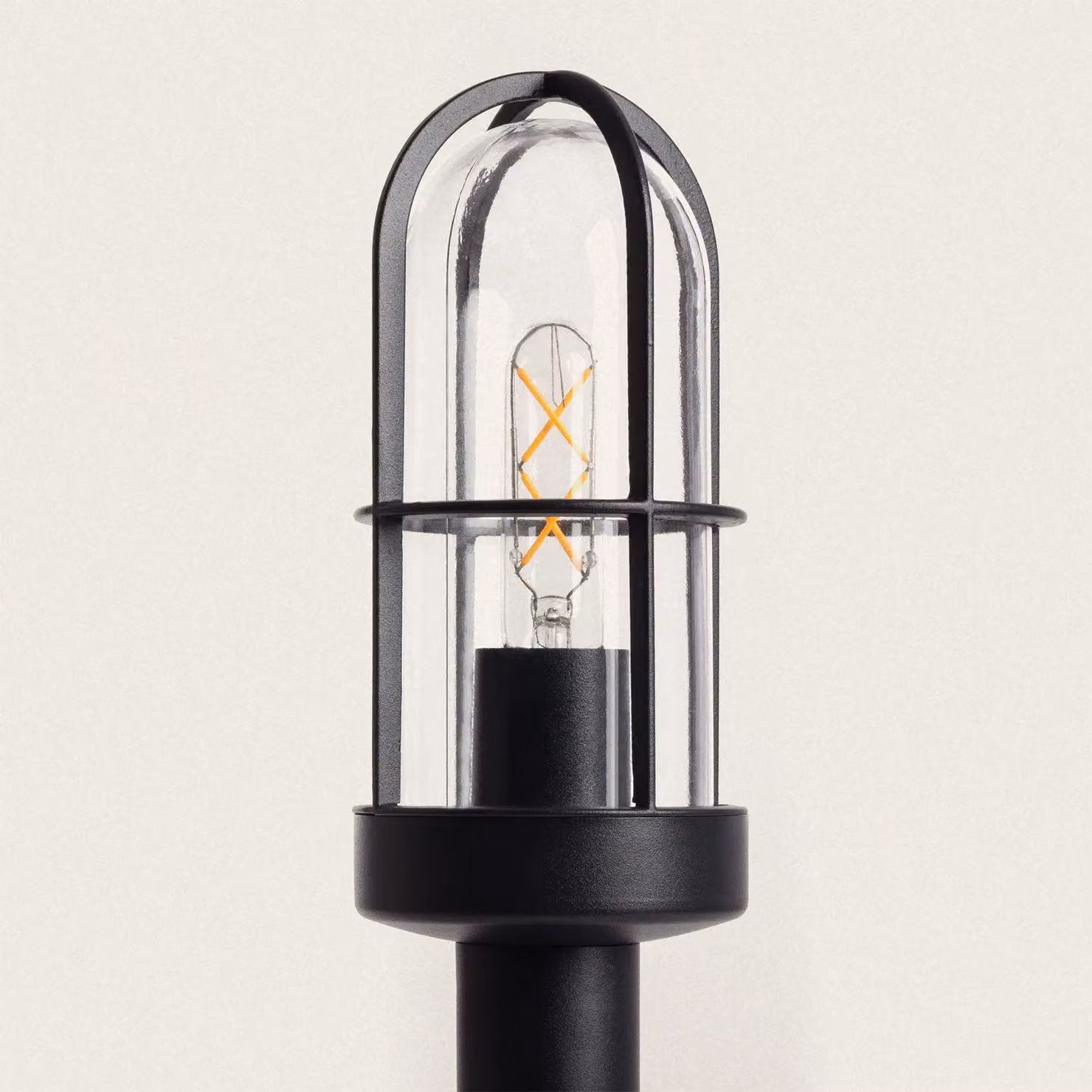 Lampada da giardino da esterno a palo, 60 cm, in acciaio inossidabile, IP44, modello Abruzzo Marco, attacco E27