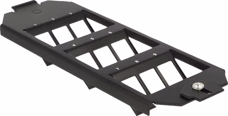 Delock 86281 Keystone Delock Halterung 9 Port für Bodentank schwarz