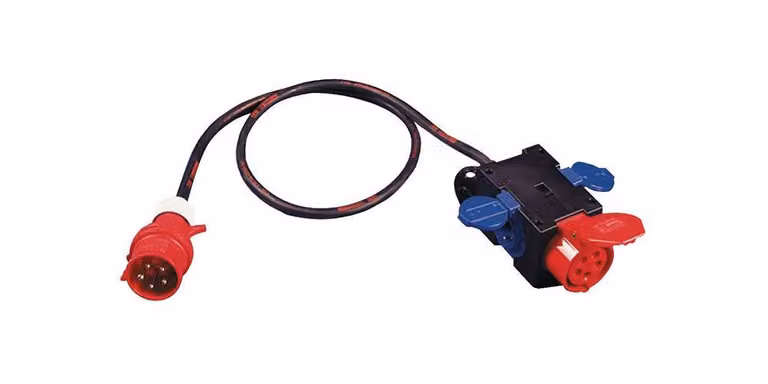 Distributore compatto CEE-16 A,5 poli 1xCEE 16 A,2x230V 5x2,5mm² JÄGER DIREKT