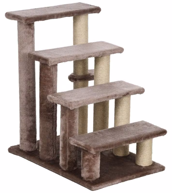 Albero per gatti con scala - Albero per gatti | Colore: Marrone | Dimensioni: 40x60x64 cm