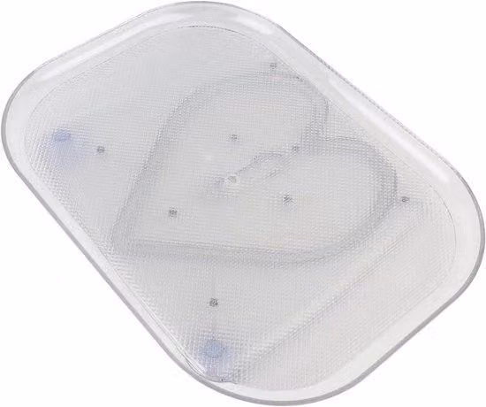 Scaffale girevole per la cucina - Specchio rotante a 360 gradi - Organizer trasparente - Piedini antiscivolo - Ideale per frigorifero, bagno e tavolo