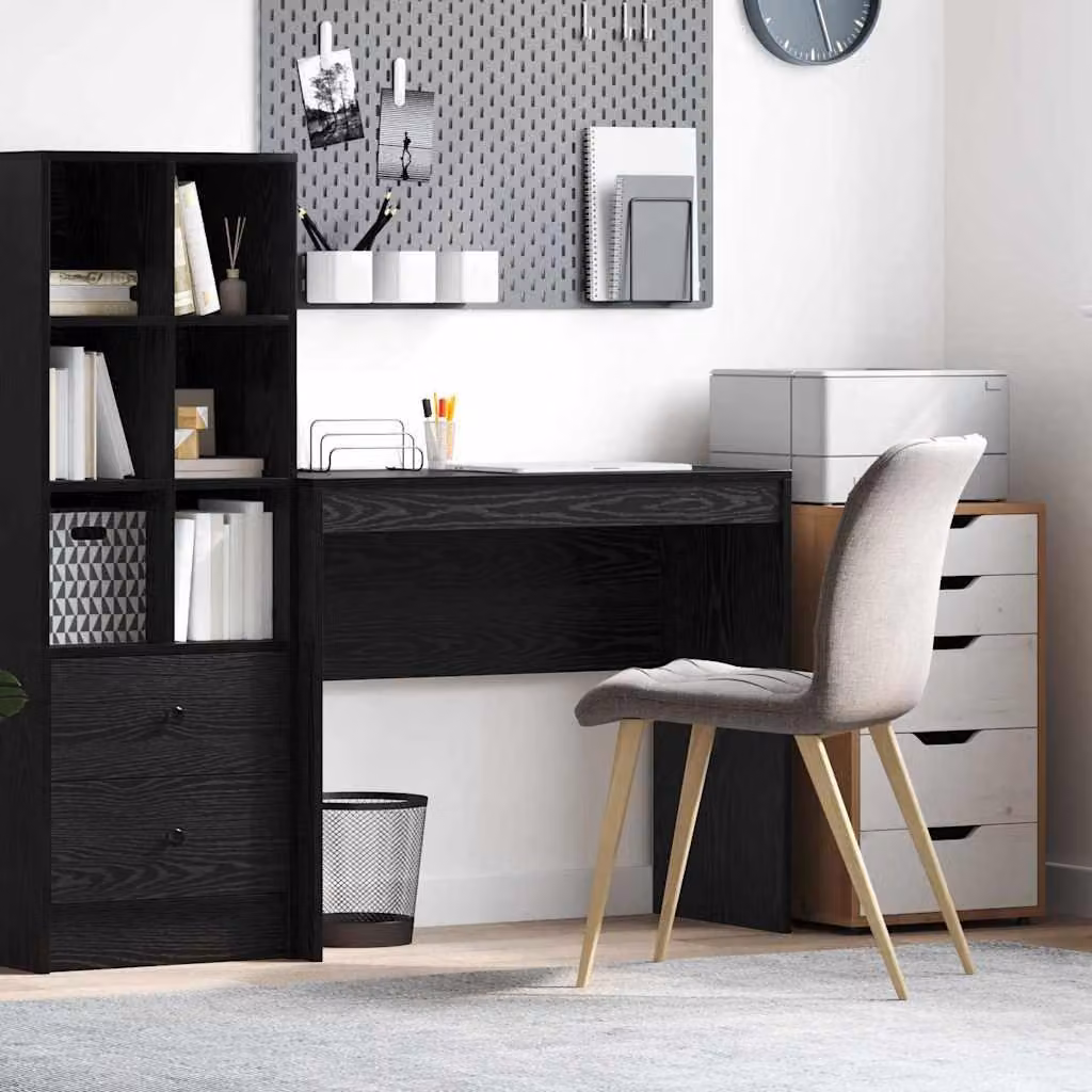 Maison Exclusive - Scrivania effetto rovere nero 90 x 40 x 76 cm