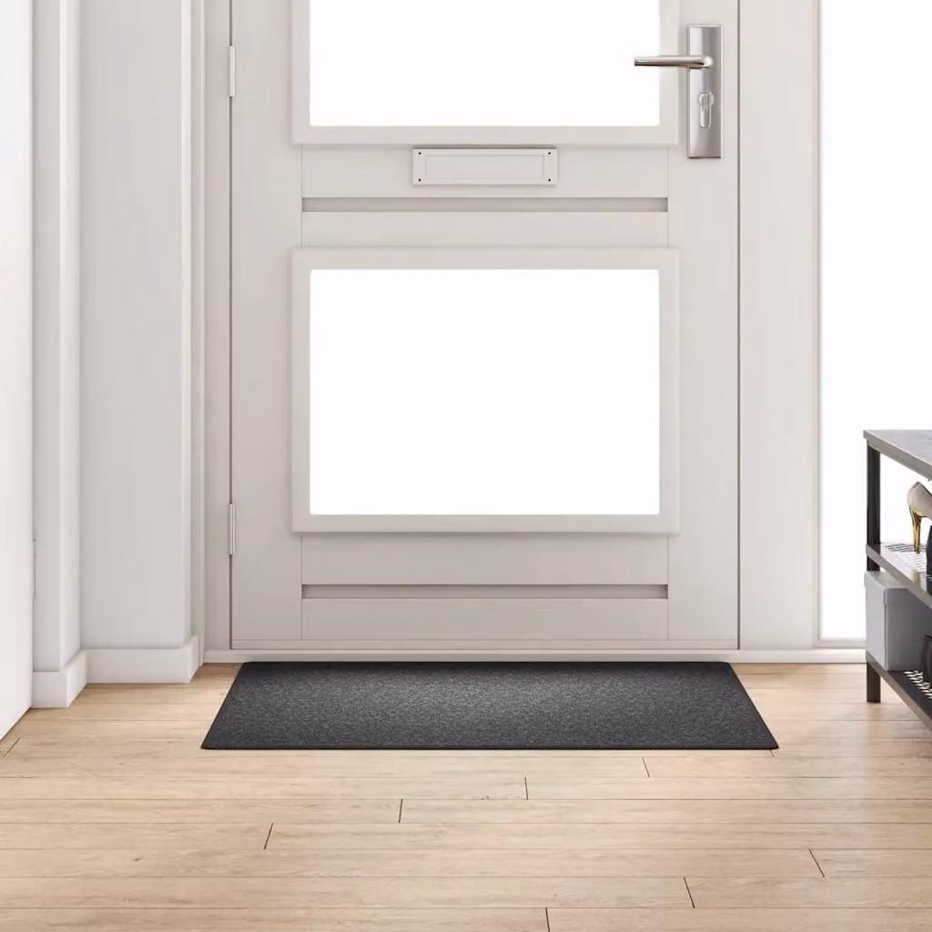 vidaXL Runner in Moquette Grigio scuro, 100 x 100 cm, 100% Polipropilene, antiscivolo e lavabile