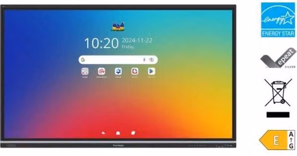 Lavagna interattiva Viewsonic IFP7551-3C da 75 pollici 4K UHD Touch Screen Nero