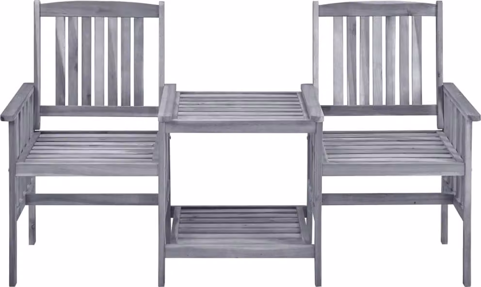 Sedie da Giardino Tavolino da Tè 159x61x92cm Massello d'Acacia