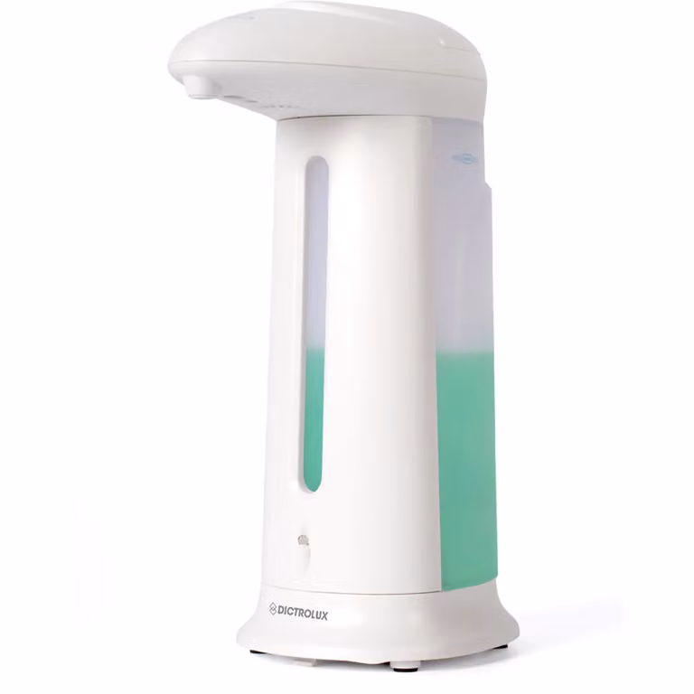 Dictrolux Dispenser Automatico di Sapone con Sensore Infrarossi, Bianco, Capacità 330 ml