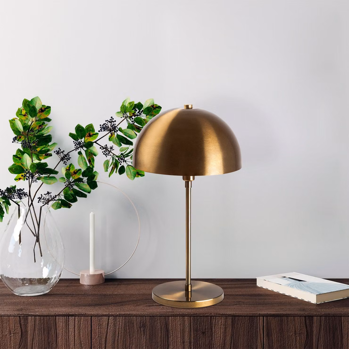 Opviq, Varzan - 10857-US, lampada da tavolo, CORPO IN METALLO, vintage, 50 x 28 x 28 cm