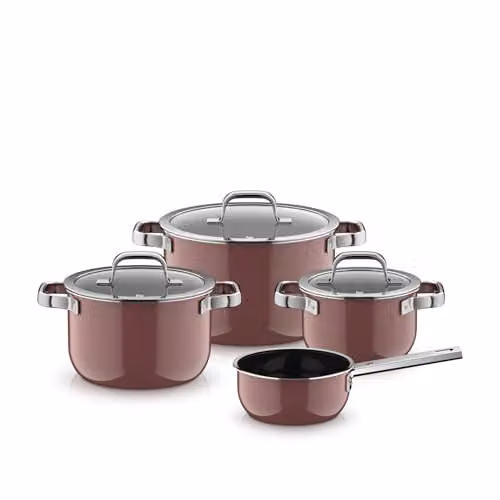 WMF Fusiontec Mineral PRO 5 Pezzi Set di Pentole Batteria in Acciaio