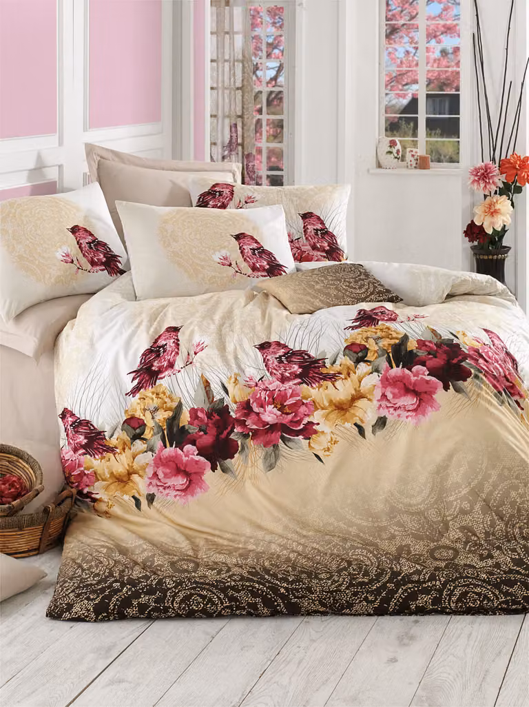L'Essentiel Linge de Maison, Adal- PRL3845, marrone, piumino, 100% cotone ranforce