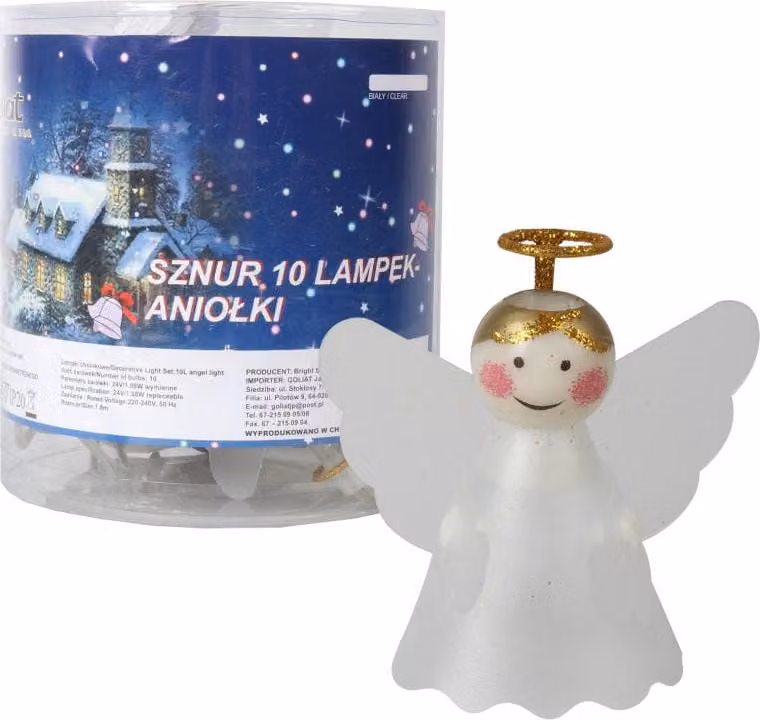 Luci per l'albero di Natale 10 angeli led su una corda