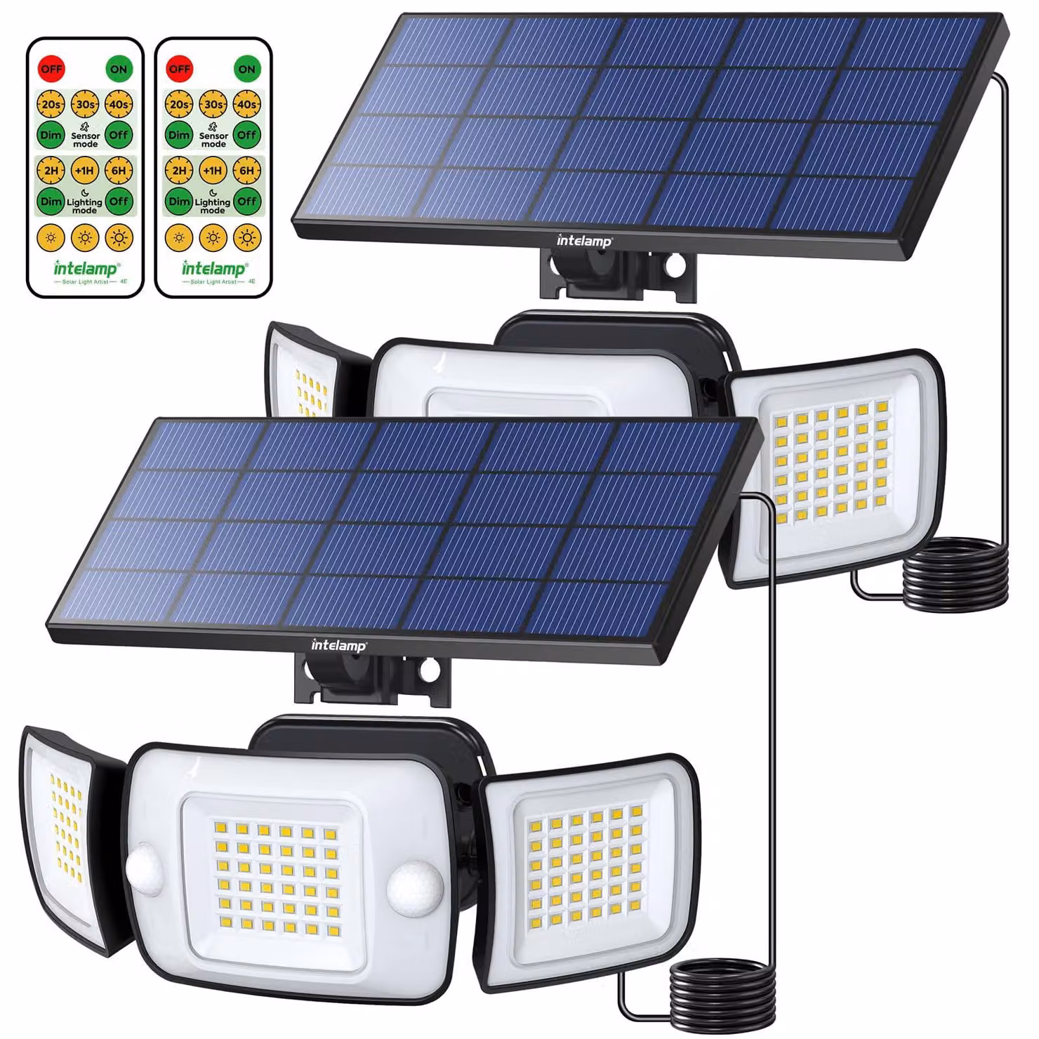 Lampada solare con sensore di movimento, 1200 lumen, angolo di illuminazione di 270°, temperatura di colore 6500 K