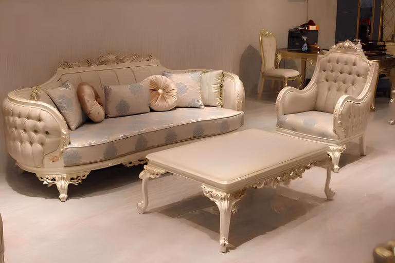 Stilvolles Luxuriösen 3-Sitzer Sofa Wohnzimmer Sessel Edlem Möbel