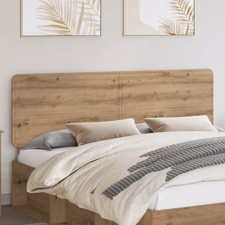 Testiera per letto vidaXL in legno ingegnerizzato rovere marrone con finitura opaca e stile moderno