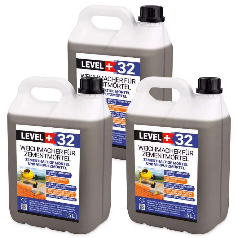 Plastificante per malte da muratura e intonaci 15L Level+32