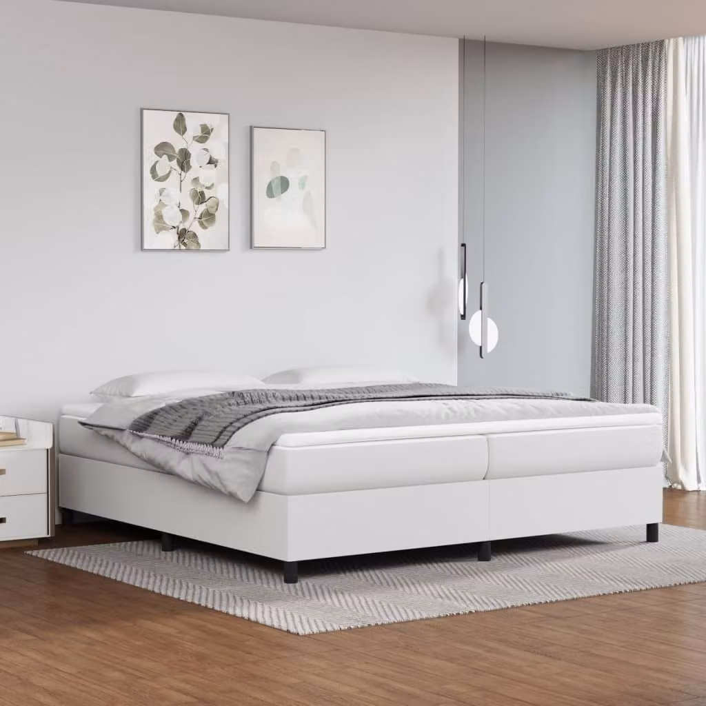 Maison Exclusive - Struttura letto boxspring bianca 200x200 cm in ecopelle