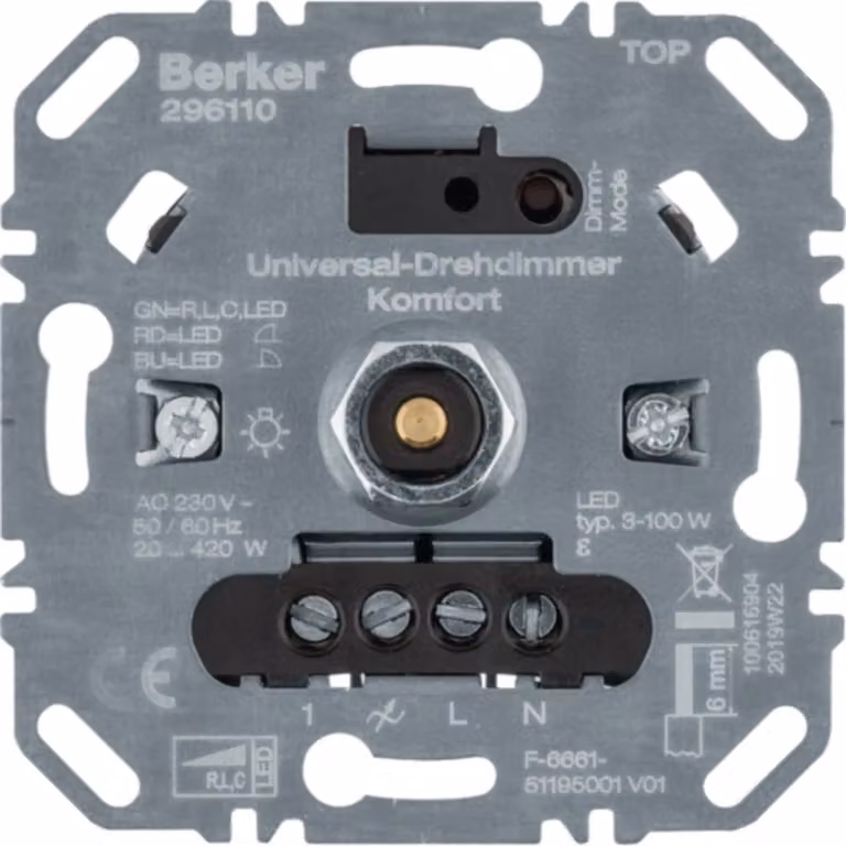 Berker Uni dimmer rotativo comfort 296110
